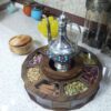 Mehrsa Style Wooden Tea Chest with Integrated Warmer