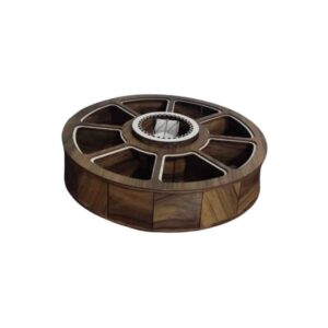Mehrsa Style Wooden Tea Chest with Integrated Warmer