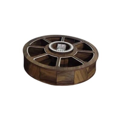 Wooden Tea Box Organizer & Storage with Integrated Warmer for Snacks & Chocolate - Mehrsa Style