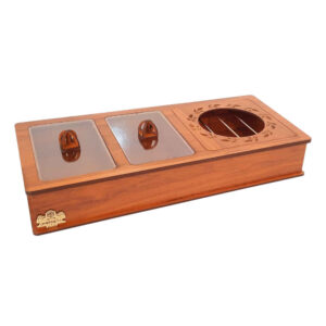 Multi-Functional Wooden Tea Chest with Warmer & Storage Compartments