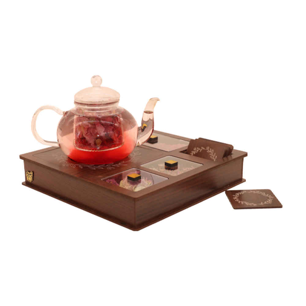 Paniz Model Wooden Tea Chest with Built-In Warming Function