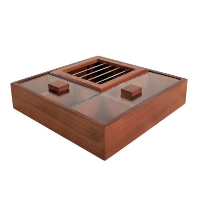 Warmer Wooden Tea Box Organizer & Storage for Snacks & Chocolate - Rasta Collection