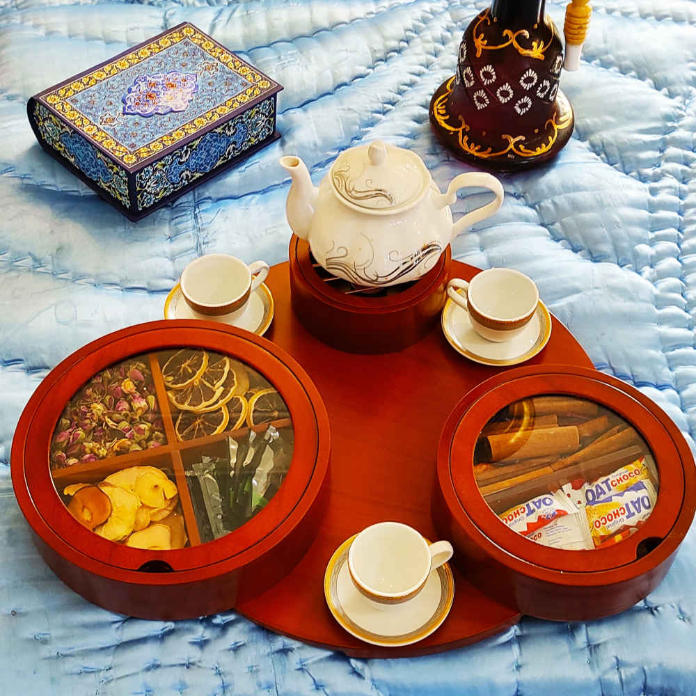 Tea Chest with Advanced Warmer System – Sleek Wooden Design