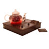 Modern Wooden Tea Storage Chest with Built-In Warming Feature