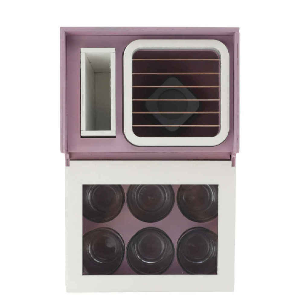 Compact Wooden Tea Storage Chest with Warmer – Office & Home