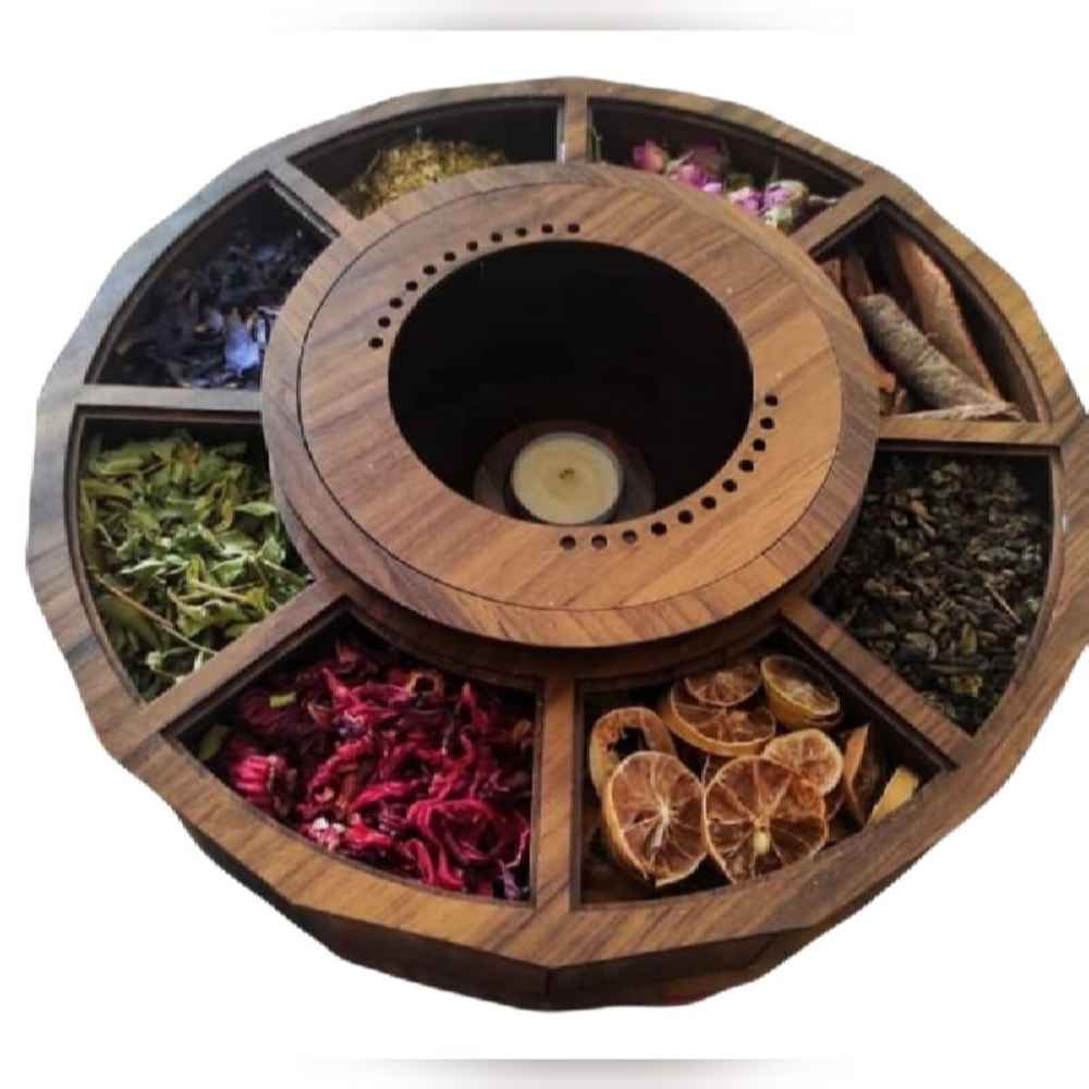 Premium Wooden Tea Chest with Heating Feature for Warm Tea Service