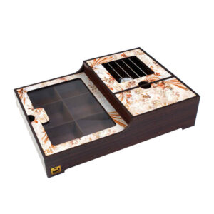 Yekta Model Tea Organizer Chest with Built-In Warmer
