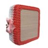 Red & Pink Crochet Storage Basket Yarn Model Haleh