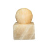 Persian Globe Salt Lamp - Handcrafted Design with Cube Base