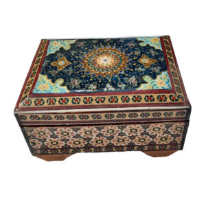 Handcrafted Wooden Jewelry Box with Persian Khatam Design – Javaher