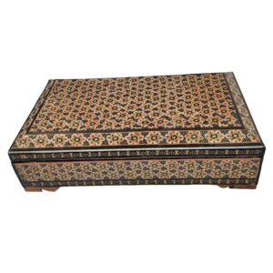 Handcrafted Wooden Jewelry Box with Persian Khatam Design – Nazanin