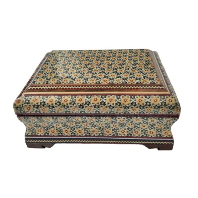 Handcrafted Wooden Jewelry Box with Persian Khatam Design - Paeez