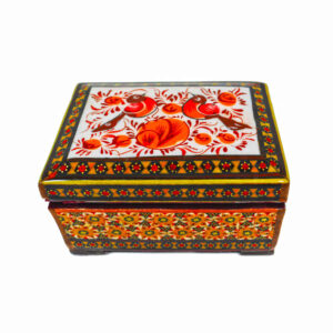 Handcrafted Wooden Jewelry Box with Persian Khatam Design – Parmis