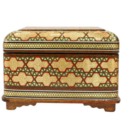 Handcrafted Wooden Jewelry Box with Persian Khatam Design - Rana