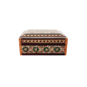 Handcrafted Wooden Jewelry Box with Persian Khatam Design – Royal