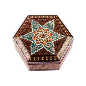 Handcrafted Wooden Jewelry Box with Persian Khatam Design – Vania