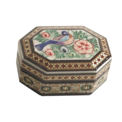 Handcrafted Wooden Jewelry Box with Persian Khatam Design - Anahita