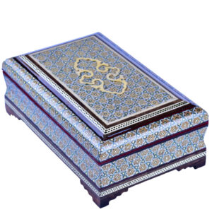 Handcrafted Wooden Jewelry Box with Persian Khatam Design – Setareh