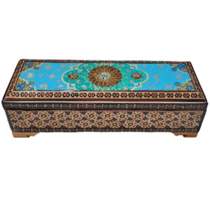 Wooden Pencil Box Handcrafted with Persian Khatamkari Art Eslimi