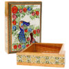 Wooden Business Card Box Inspired by Persian Khatamkari Art Birds