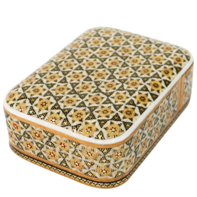 Persian Wooden Playing Card Box - Khatam Enameled Hana