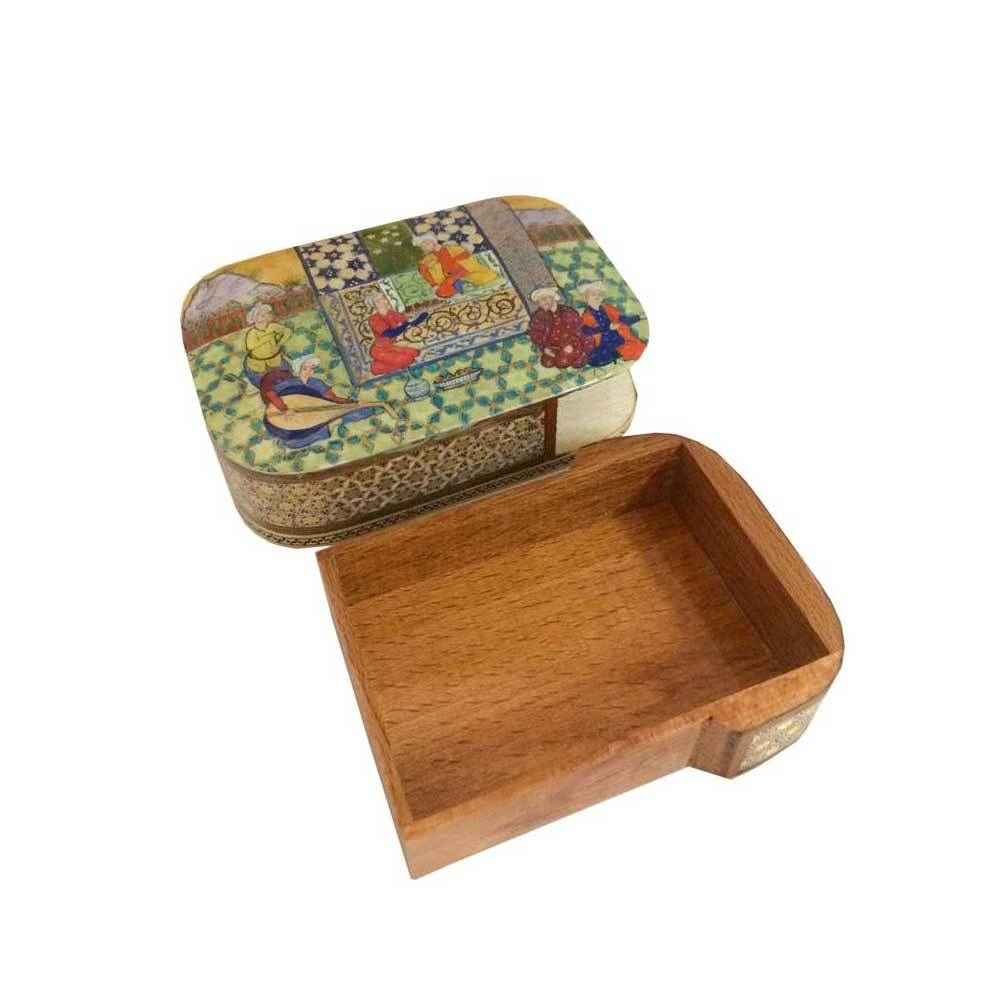 Persian Wooden Playing Card Box – Khatam Enameled Maktab