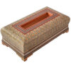 Handcrafted Persian Wooden Tissue Box Cover – Khatamkari Mazroei