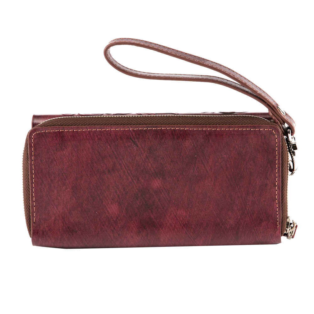 Persian Leather Long Wallet for Women with Tajli Design