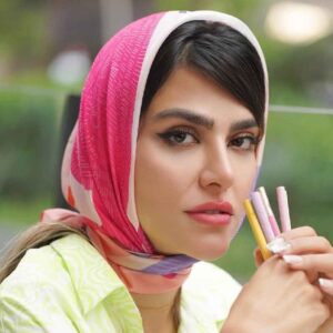 Silk Mini Scarf for Women – Artistic Print Luxe & Vibrant Design Zaghak
