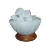 Persian Bowl Salt Lamp - Choobi Model with Wooden Base & Salt Chunks