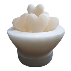 Persian Bowl Salt Lamp – Love Model with Heart-Shaped Salt Chunks
