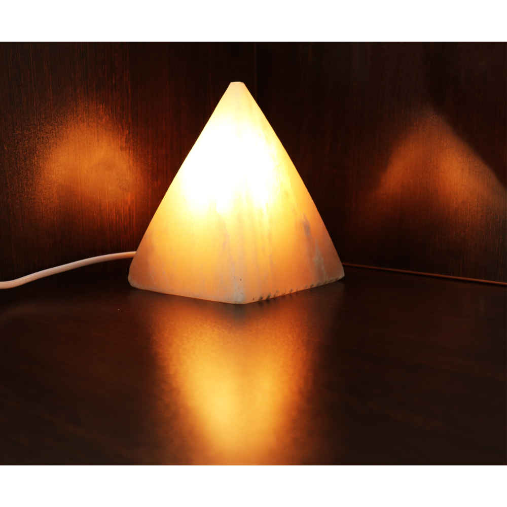 Pyramid Salt Lamp – Handcrafted Natural Stone Design