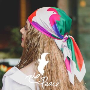 Silk Mini Scarf for Women – Artistic Luxe & Vibrant Design Solh