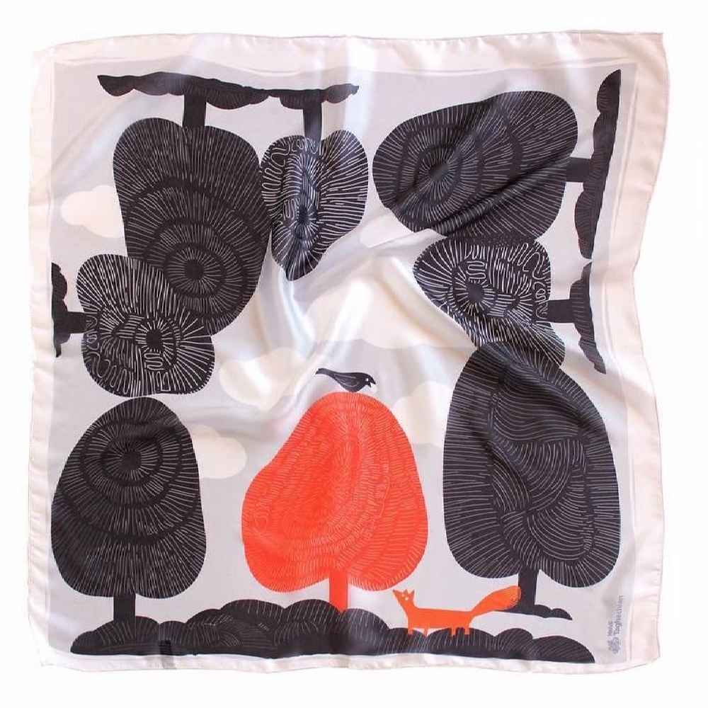 Silk Mini Scarf for Women – Artistic Luxe & Vibrant Design Zaghak