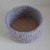 Set of 3 Crochet Storage Baskets Yarn Model Lemon