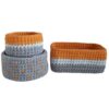 Set of 3 Crochet Storage Baskets Yarn Model Roya