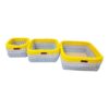 Set of 3 Crochet Storage Baskets Yarn Model Yalda