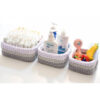 Set of 3 Crochet Storage Baskets Yarn Model Yas