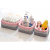 Set of 3 Crochet Storage Baskets Yarn Model Yas
