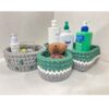 Set of 3 Crochet Storage Baskets Yarn Model Zina