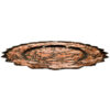 Persian Decorative Copper Engraved Wall Plate Floral