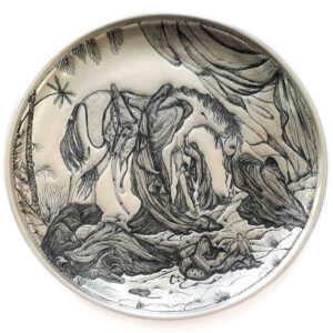 Islamic Decorative Copper Engraved Wall Plate Ashura