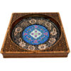 Persian Decorative Copper Engraved Wall Plate Honar Floral