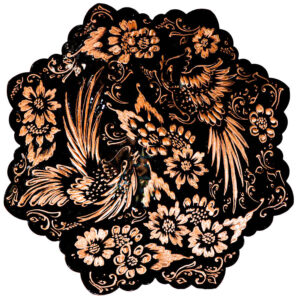 Persian Decorative Copper Engraved Wall Plate Parandeh