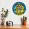 Decorative Pottery Wall Plate Hand-Painted Persian Turquoise