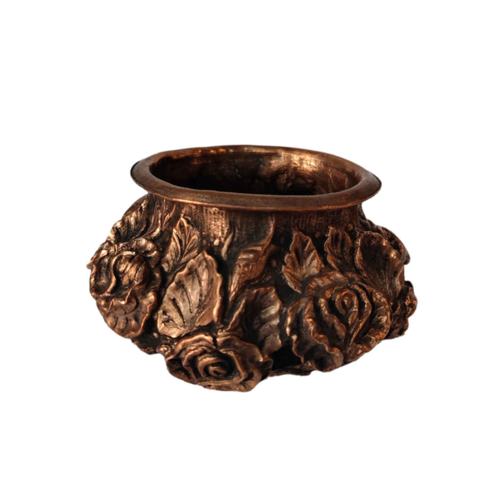 Handcrafted Persian Engraved Copper Sugar Bowl 3D