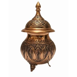 Handcrafted Persian Engraved Copper Sugar Bowl Atash