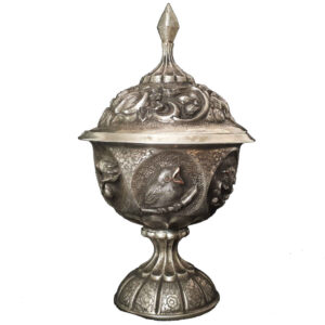 Handcrafted Persian Engraved Copper Sugar Bowl Barjasteh