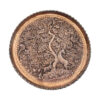 Decorative Copper Tray Hand-Engraved with Persian Artisanal Ahoo