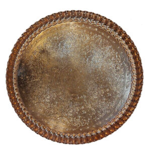 Mahtab Traditional Copper Serving Tray – Hand Hammered Floral Tray